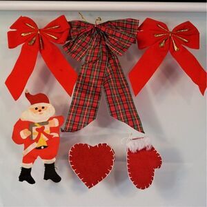 Vintage Christmas Arts And Crafts Mixed Lot Of Supplies